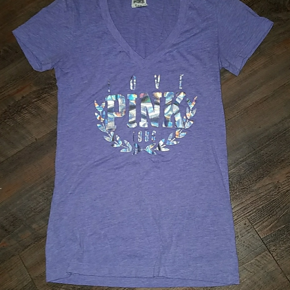 PINK small t-shirt in purple EUC